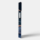 ネイビーブルージョードアゲテバラグリッター モノグラムの Case-Mate iPhoneケース (裏面 / 右)