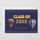 ネイビーブルースエレガントクロール熱気球グラッド 案内状 (裏面)