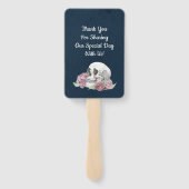 ネイビーブルースカルピンクローゼレースゴシック結婚ズ ハンドファン (裏面)