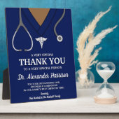 ネイビーブルースクラブ医療プロフェッショナルありがとう フォトプラーク (側面)