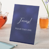 ネイビーブルースクリプトの好意のサイン 台座サイン (インサイチュ)