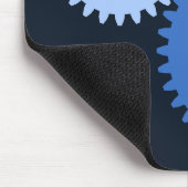 ネイビーブルースタイリッシュマシンタグ マウスパッド (コーナー)