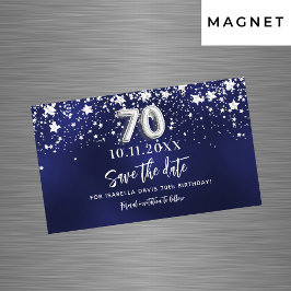 ネイビーブルースターズ70th誕生日Save the Date magnet