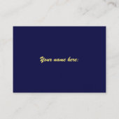 ネイビーブルースターズ、月、羊おむつラッフルチケット エンクロージャーカード (裏面)