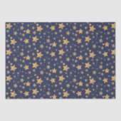 ネイビーブルースターパターンヴィンテージエレガントクリスマス 薄葉紙 (正面)