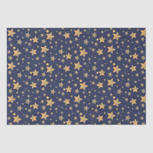 ネイビーブルースターパターンヴィンテージエレガントクリスマス 薄葉紙 (正面)