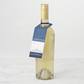 ネイビーブルースターパーソナライズされたクリスマスホリデーギフト ボトルネックタグ (アングル)