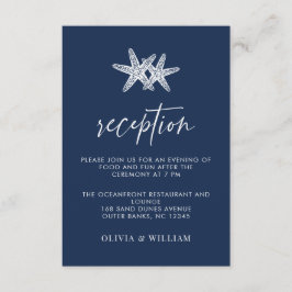 ネイビーブルースターフィッシュビーチ結婚式披露宴 エンクロージャーカード