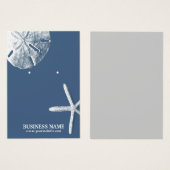 ネイビーブルースターフィッシュ&サンドドルイヤリングホルダー (正面&裏面)