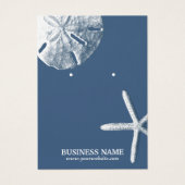 ネイビーブルースターフィッシュ&サンドドルイヤリングホルダー (正面)