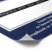 ネイビーブルースターフォトコラージディスプレイ ポスター (角)