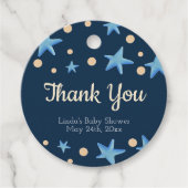 ネイビーブルースターベビーシャワーありがとう フェイバータグ (正面)