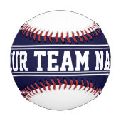 ネイビーブルーストライプのモノグラカスタムム付き 野球ボール (裏面)