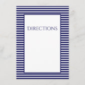 ネイビーブルーストライプの – 方向 エンクロージャーカード (正面)