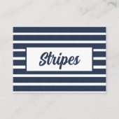 ネイビーブルーストライプビーチハウス 名刺 (正面)