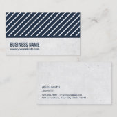 ネイビーブルーストライププロフェッショナル記者 名刺 (正面/裏面)