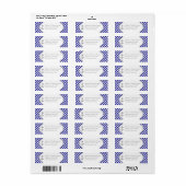 ネイビーブルーストライプホワイトいかり&航海の結婚ズ ラベル (フルシート)