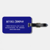 ネイビーブルーストライプラゲントタグ男性へ ラゲッジタグ (裏面横)