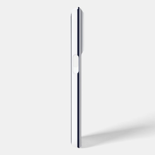 ネイビーブルーストライプヴィンテージラベルとモノグラム Case-Mate iPhoneケース (裏面 / 右)