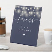 ネイビーブルーストリングライトをお願い 台座サイン (インサイチュ)