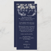 ネイビーブルーストリングライトサンキュー座席表 メニュー (正面/裏面)