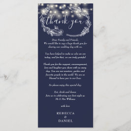 ネイビーブルーストリングライトサンキュー座席表 メニュー