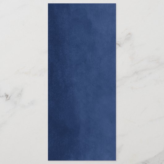 ネイビーブルーストリングラ結婚イトのドリンクのメニューカード メニュー (裏面)