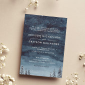 ネイビーブルースノーウィーフォーマルター結婚ワンダーランド 招待状