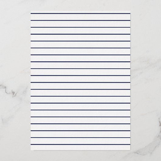 ネイビーブルースノーフレーク写真冬バプテスマ金ゴールド 箔招待状 (裏面)