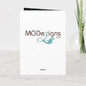 ネイビーブルースノーフレーク冬の結婚式 サンキューカード (裏面)