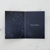 ネイビーブルースノーフレーク冬の結婚式 サンキューカード (内部)