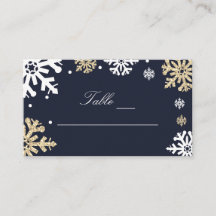 ネイビーブルースノーフレーク冬の結婚式