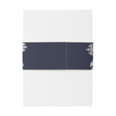 ネイビーブルースノーフレーク冬の結婚式 招待状ベリーバンド (裏面例)