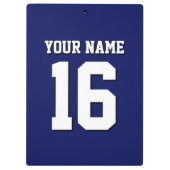 ネイビーブルースポーツジャージーチームジャージー クリップボード (裏面)