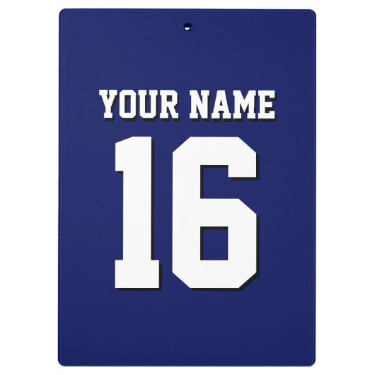 ネイビーブルースポーツジャージーチームジャージー クリップボード (裏面)