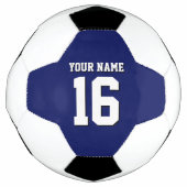 ネイビーブルースポーツジャージーチームジャージー サッカーボール (正面)