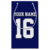 ネイビーブルースポーツジャージーチームジャージー スモールペーパーバッグ (裏面)