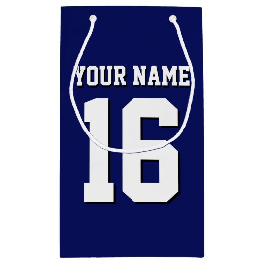 ネイビーブルースポーツジャージーチームジャージー スモールペーパーバッグ (裏面)