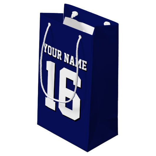 ネイビーブルースポーツジャージーチームジャージー スモールペーパーバッグ (裏面アングル)