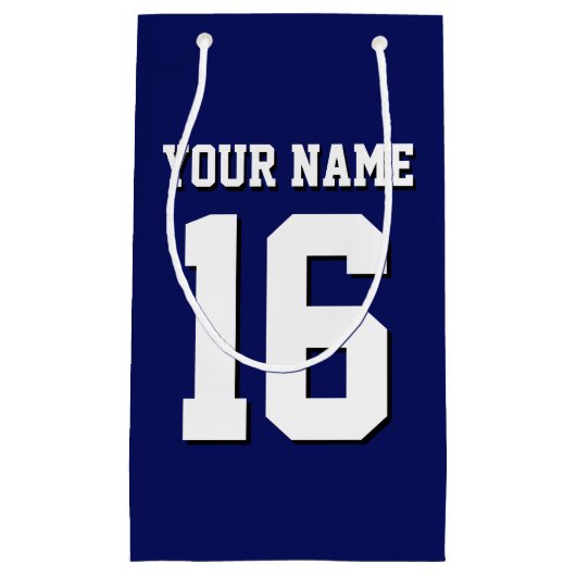 ネイビーブルースポーツジャージーチームジャージー スモールペーパーバッグ (正面)