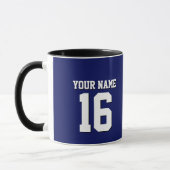 ネイビーブルースポーツジャージーチームジャージー マグカップ (左)