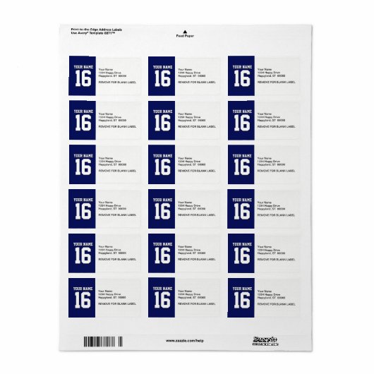 ネイビーブルースポーツジャージーチームジャージー ラベル (フルシート)