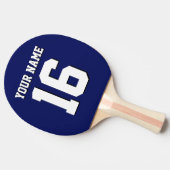 ネイビーブルースポーツジャージーチームジャージー 卓球ラケット (横)