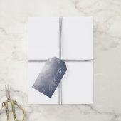 ネイビーブルースモーク感謝 ギフトタグ (より糸付き)