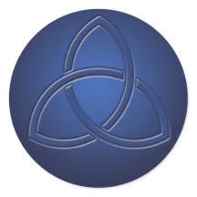 ネイビーブルーセルティックラブノット結婚ズシール