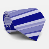 ネイビーブルータイのシェード(水平ストライプ) ネクタイ (ロール)