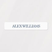 ネイビーブルータイプライター |防水名ラベル ラベル (デザイン1)