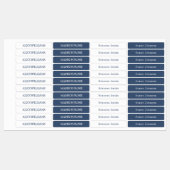 ネイビーブルータイプライター |防水名ラベル ラベル (シート)