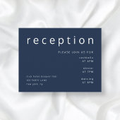 ネイビーブルータイポグラフィエレガントウェディング披露宴 エンクロージャーカード