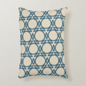 ネイビーブルータウペジオデザイン アクセントクッション (正面(垂直))